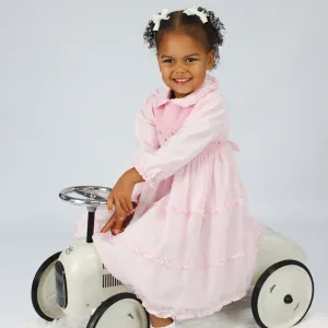 New In Sarah Louise Girls Pink Ruffle Dress