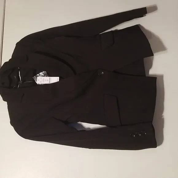 New White House Black Market Blazer Black All Season Suit Jacket Regular Petite