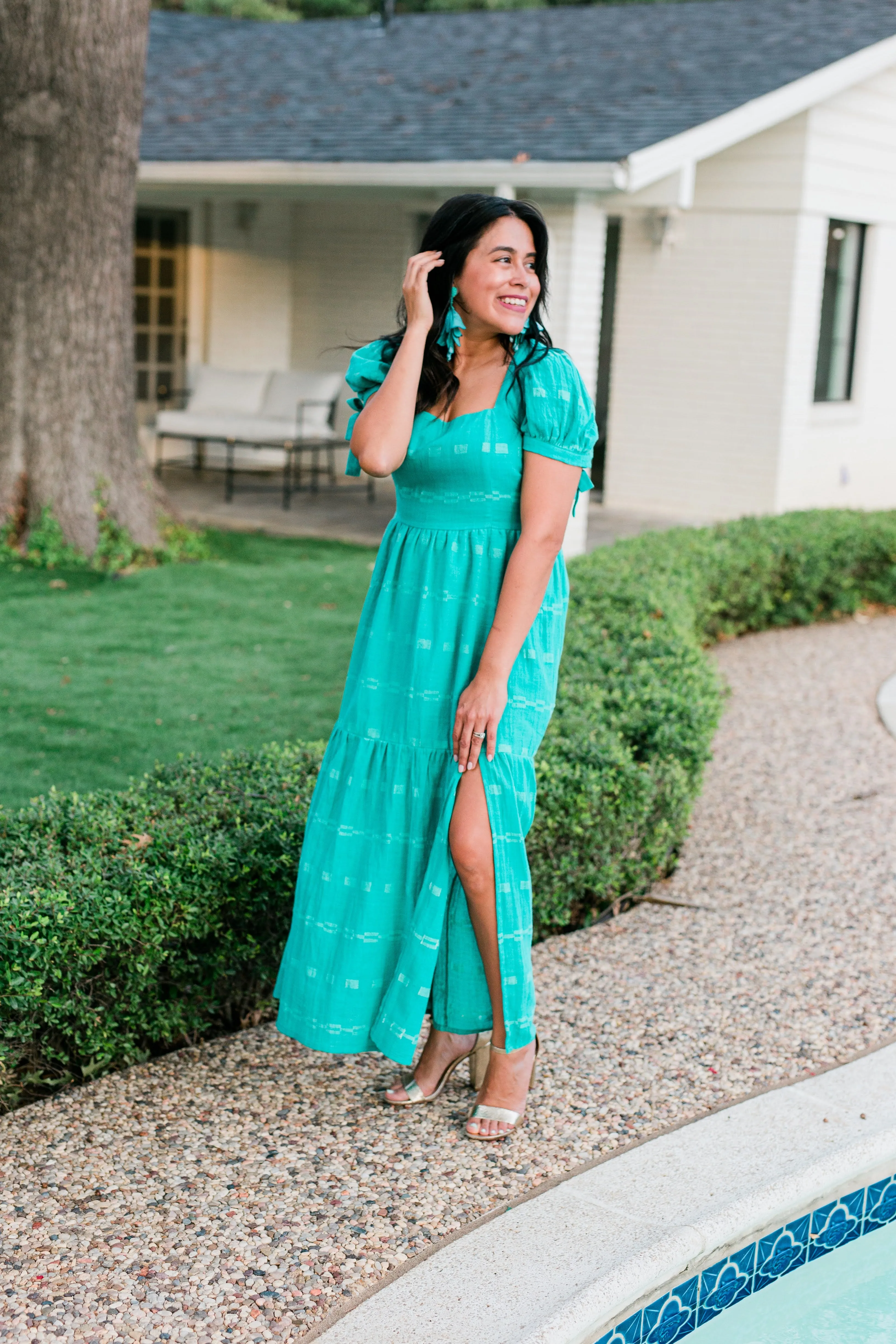 Nina Dress in Agua
