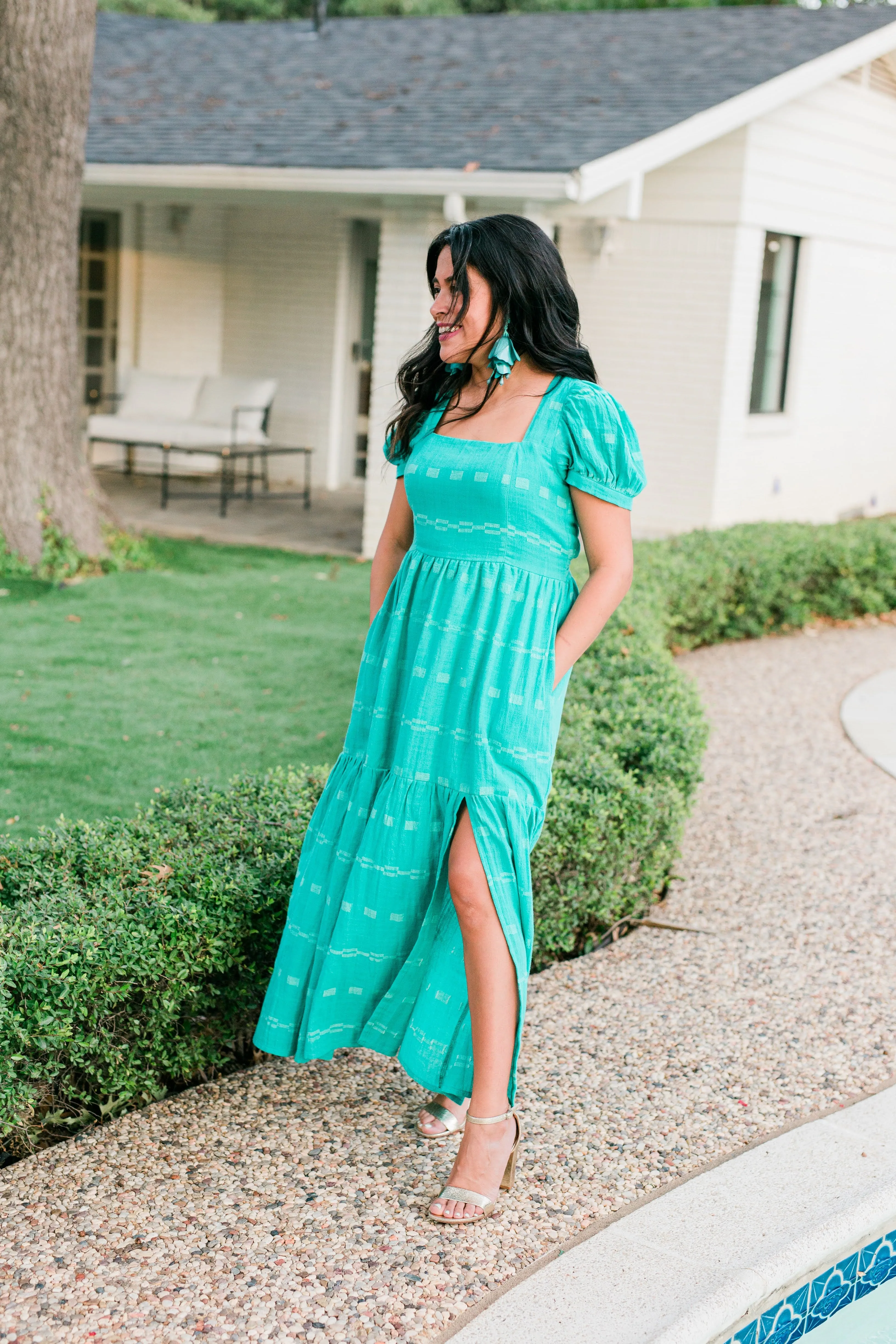Nina Dress in Agua