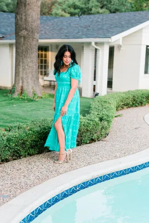 Nina Dress in Agua