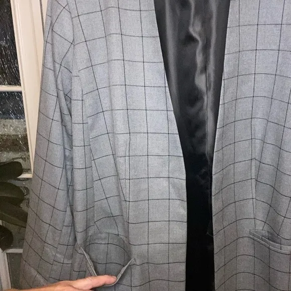 NWOT CALVIN KLEIN GREY AND BLACK BLAZER SIZE 14W
