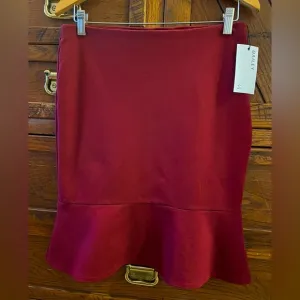 NWT Anthropologie x Bailey44 Ruffle Lined Pencil Skirt M Office Career Office