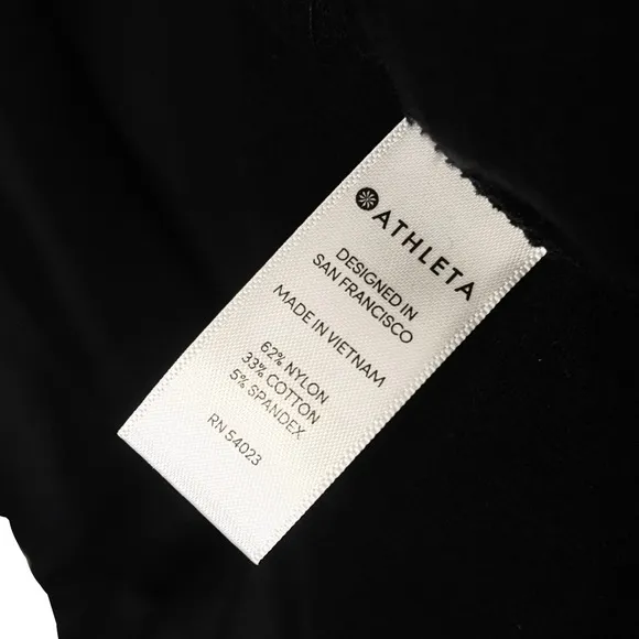 NWT Athleta Pronto Pleated Mini Dress Black