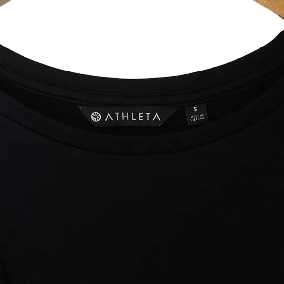 NWT Athleta Pronto Pleated Mini Dress Black