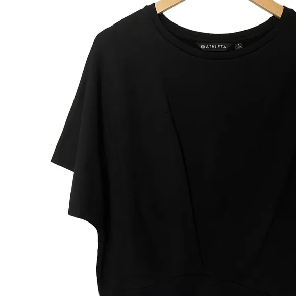 NWT Athleta Pronto Pleated Mini Dress Black