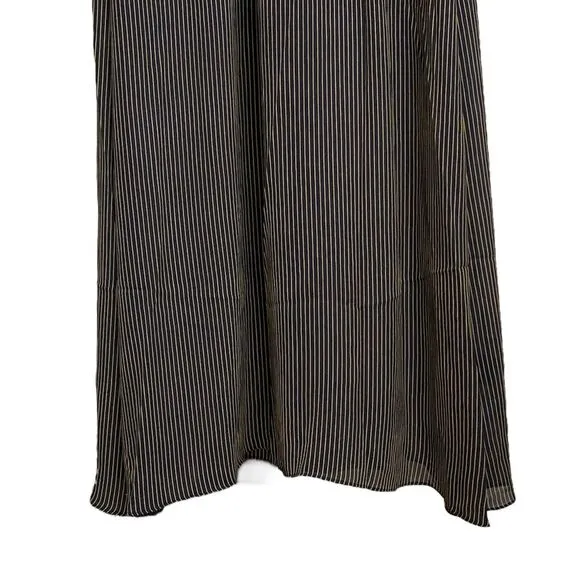 NWT Bardot Loretta Wrap-Look Stripped Maxi Dress Size 12 Ruffle Sleeves Boho