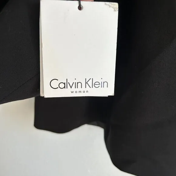 NWT Calvin Klein Blazer Black Suit Jacket Two Button Career Office