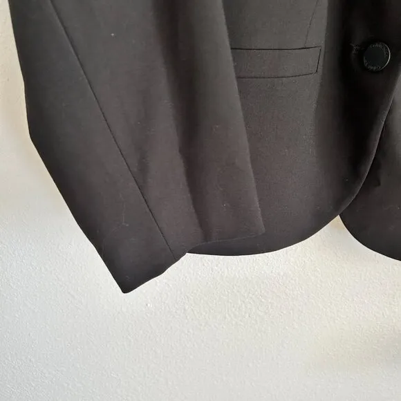 NWT Calvin Klein Blazer Black Suit Jacket Two Button Career Office