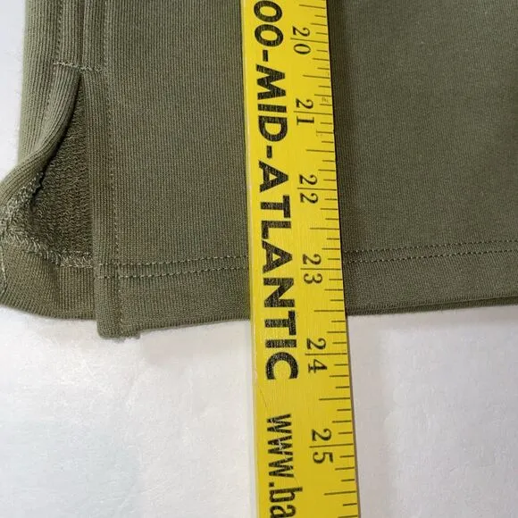 NWT Eileen Fisher French Terry Skirt Medium Olive Green Pull On Organic Cotton