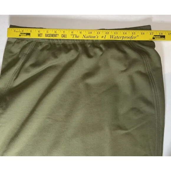 NWT Eileen Fisher French Terry Skirt Medium Olive Green Pull On Organic Cotton