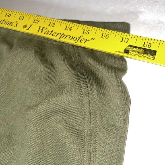 NWT Eileen Fisher French Terry Skirt Medium Olive Green Pull On Organic Cotton