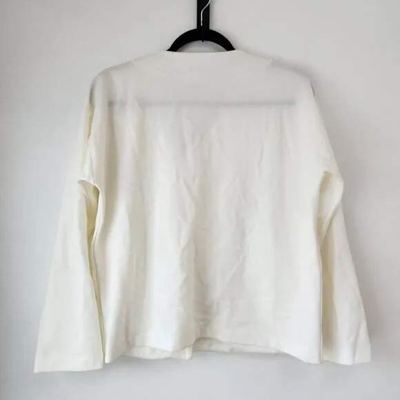 NWT Eileen Fisher White Blazer Jacket Flex Tencel Ponte Knit Comfort Stretch XS
