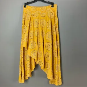 NWT Hotel Particulier eyelet asymmetrical skirt yellow gold size small