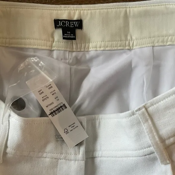 NWT J. Crew White Remi short in stretch linen blend SZ Various
