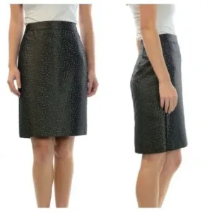 NWT J. Crew Jacquard Cocoa Pencil Skirt