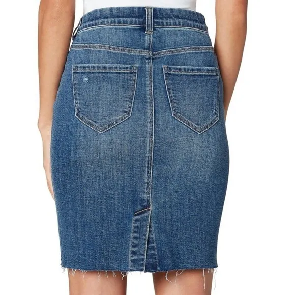 NWT Liverpool Gia Pull-On Distressed Pencil Skirt in Mystic