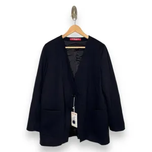 NWT Marina Rinaldi Sport Black Single Button Blazer Suit Jacket Coat Medium