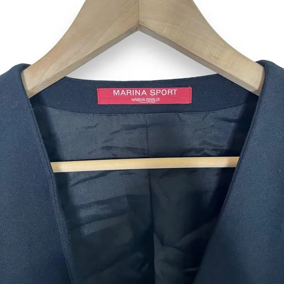 NWT Marina Rinaldi Sport Black Single Button Blazer Suit Jacket Coat Medium