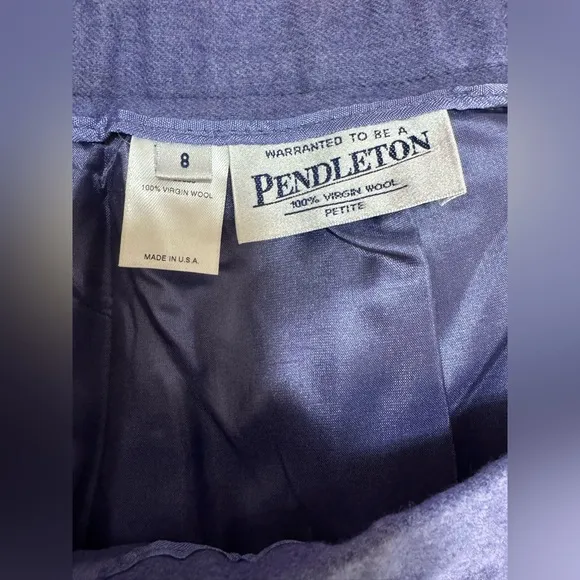 NWT Pendleton 100% Virgin Wool Pencil Skirt Womens 8 Petite Made In USA