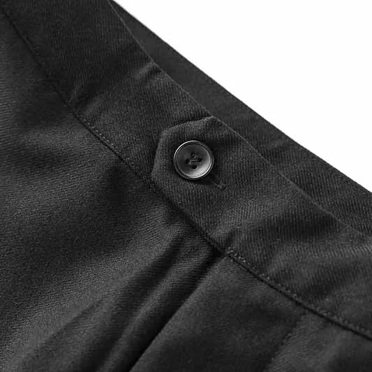 One Button Black Pantsuit Fitted Blazer   Mid-High Rise Trousers Pantsuit Suit Formal Wear