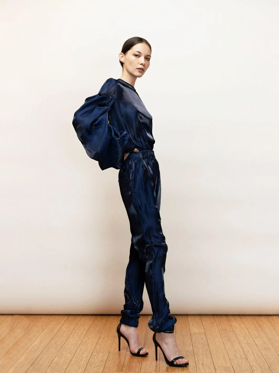 Ortensia | Liquid Radiance: Draped Evening Blouse