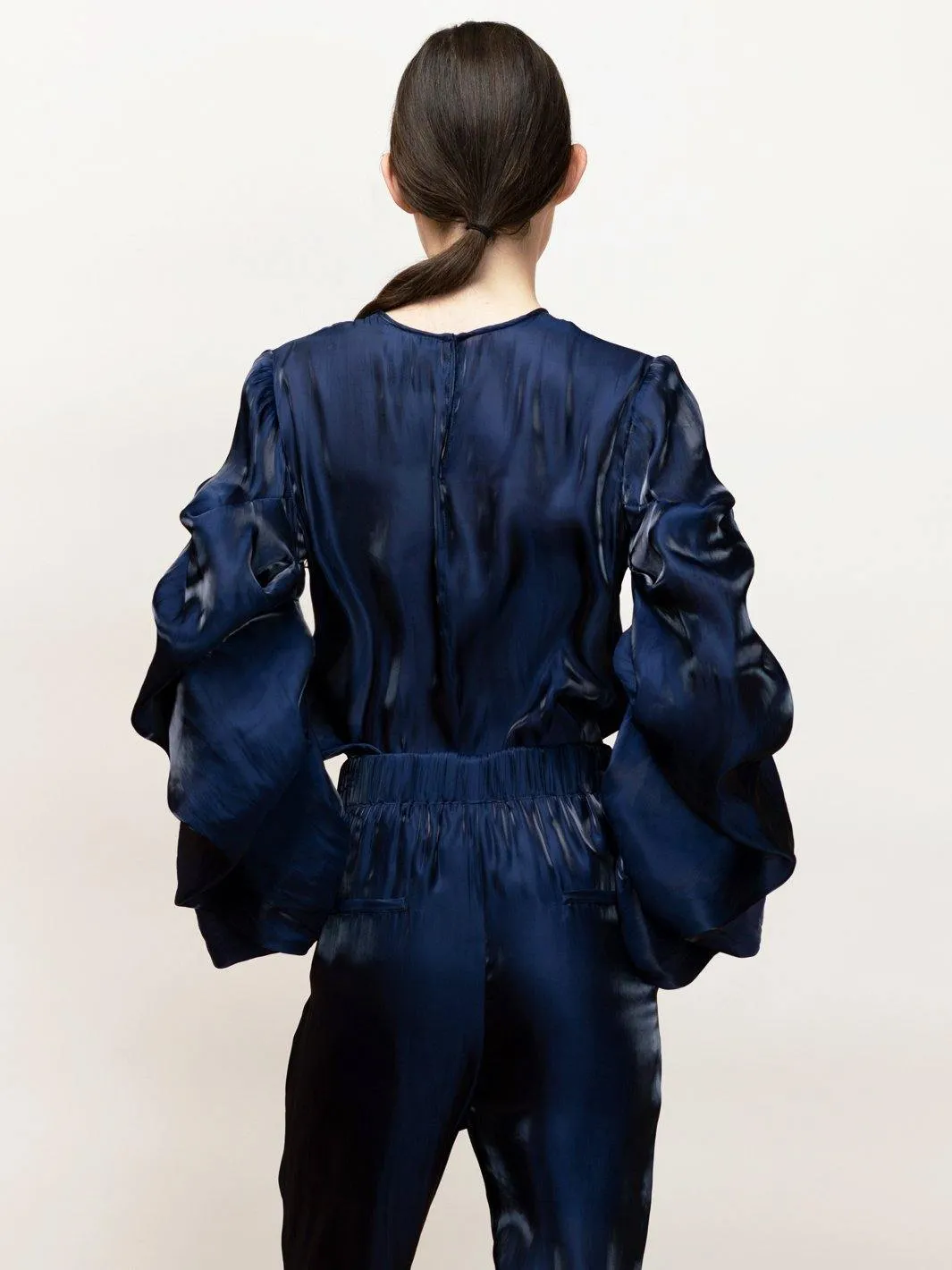 Ortensia | Liquid Radiance: Draped Evening Blouse