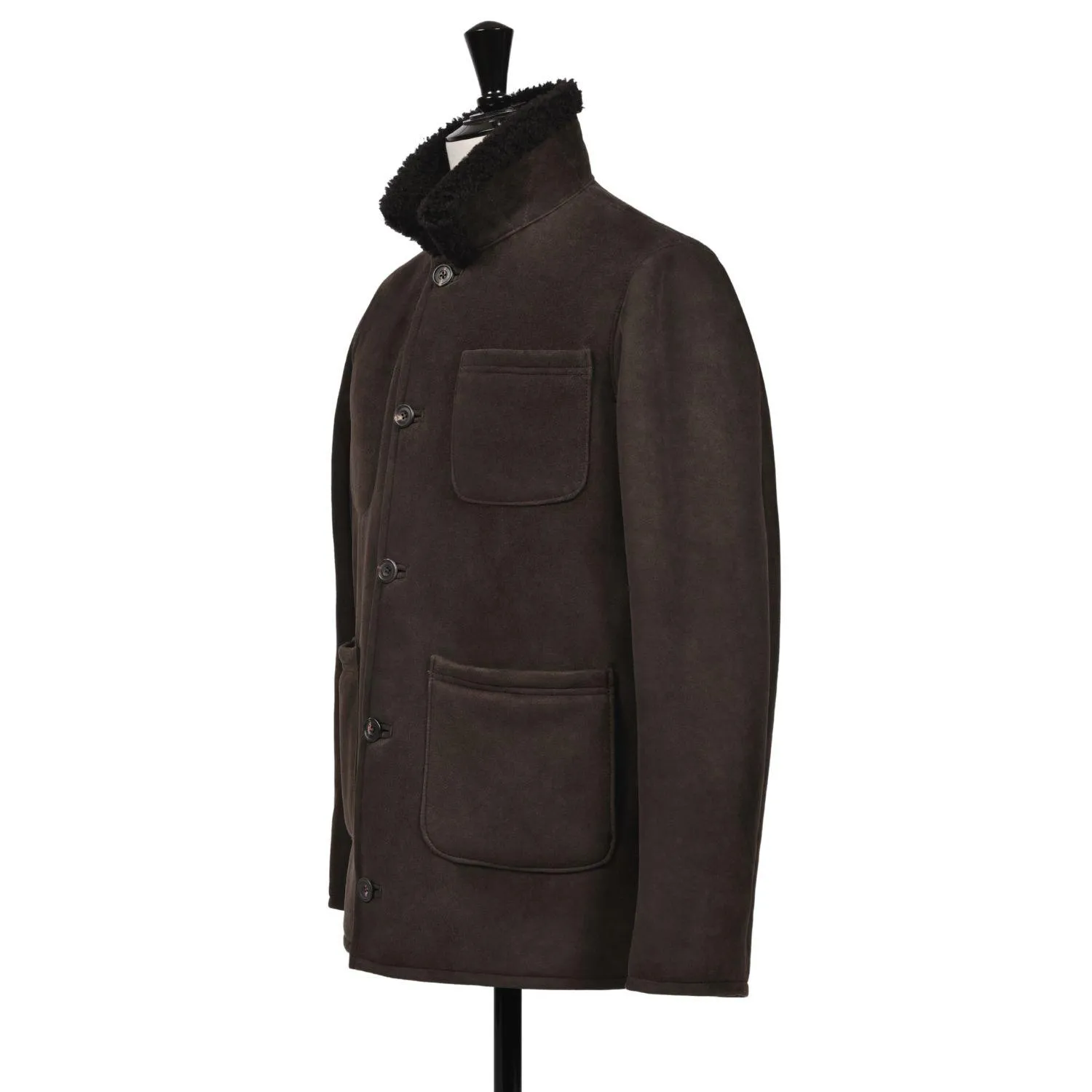 Owen Barry Mens Cyrus Sheepskin Jacket - Ebony