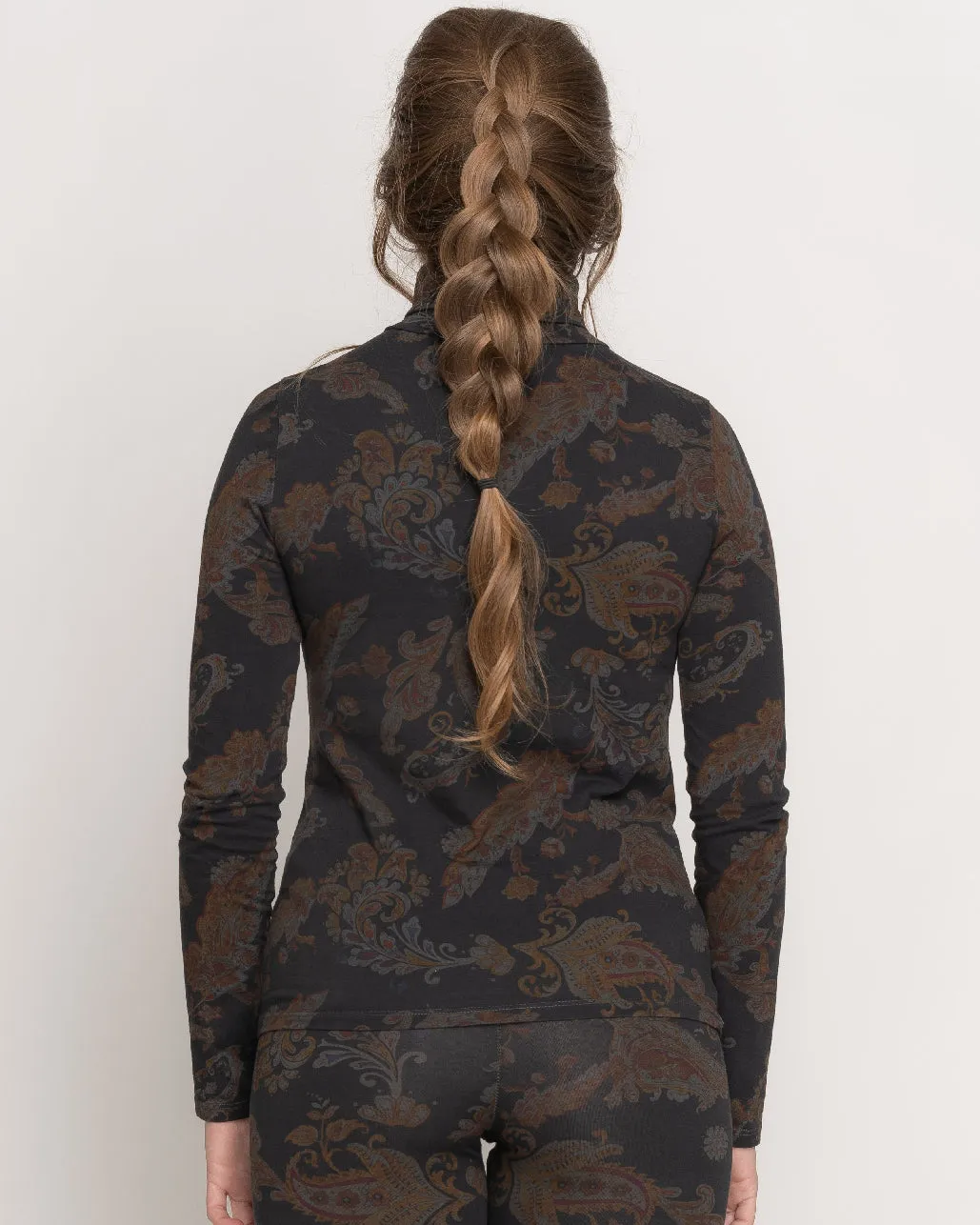 Paisley Long Sleeve Turtleneck Tee
