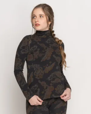Paisley Long Sleeve Turtleneck Tee