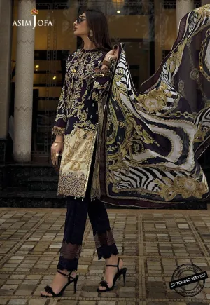 Pakistani Designer Lawn Outfit in Black Color #M0076