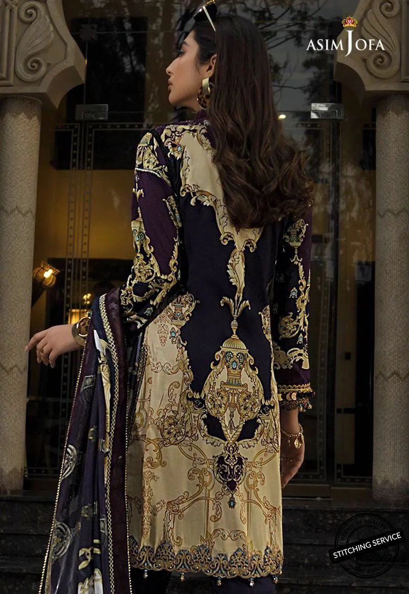 Pakistani Designer Lawn Outfit in Black Color #M0076