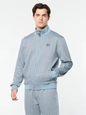 Paolo Knit Track Jacket- Faded Denim