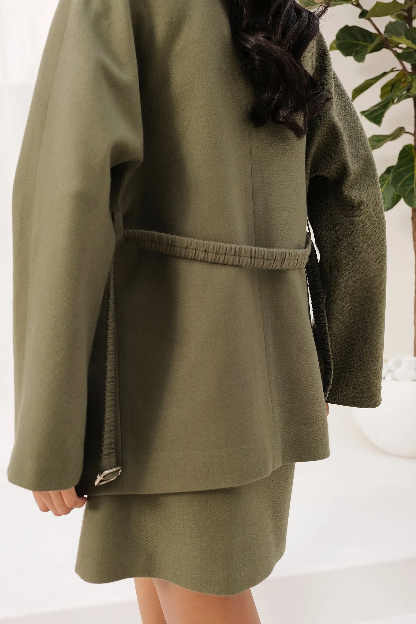 Paris Woollen Blazer - Jacket (Moss)