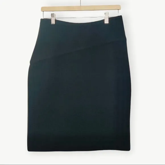 Paula Hian Signature Black Ponte Knit Skirt 10