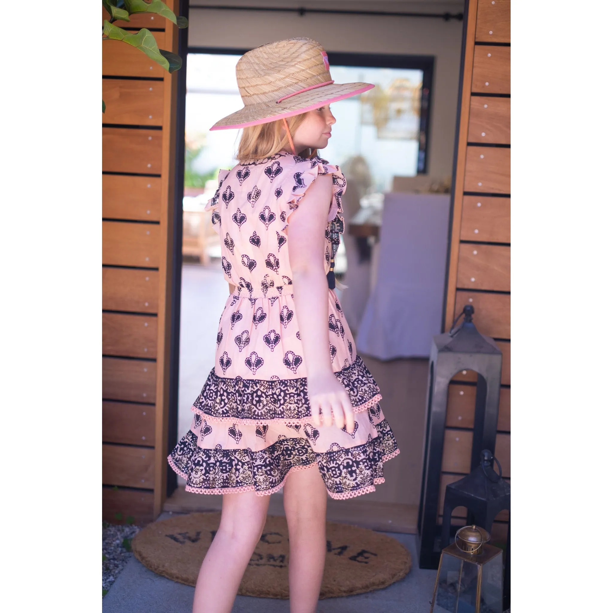 Peach/Black Rainey Mini Dress