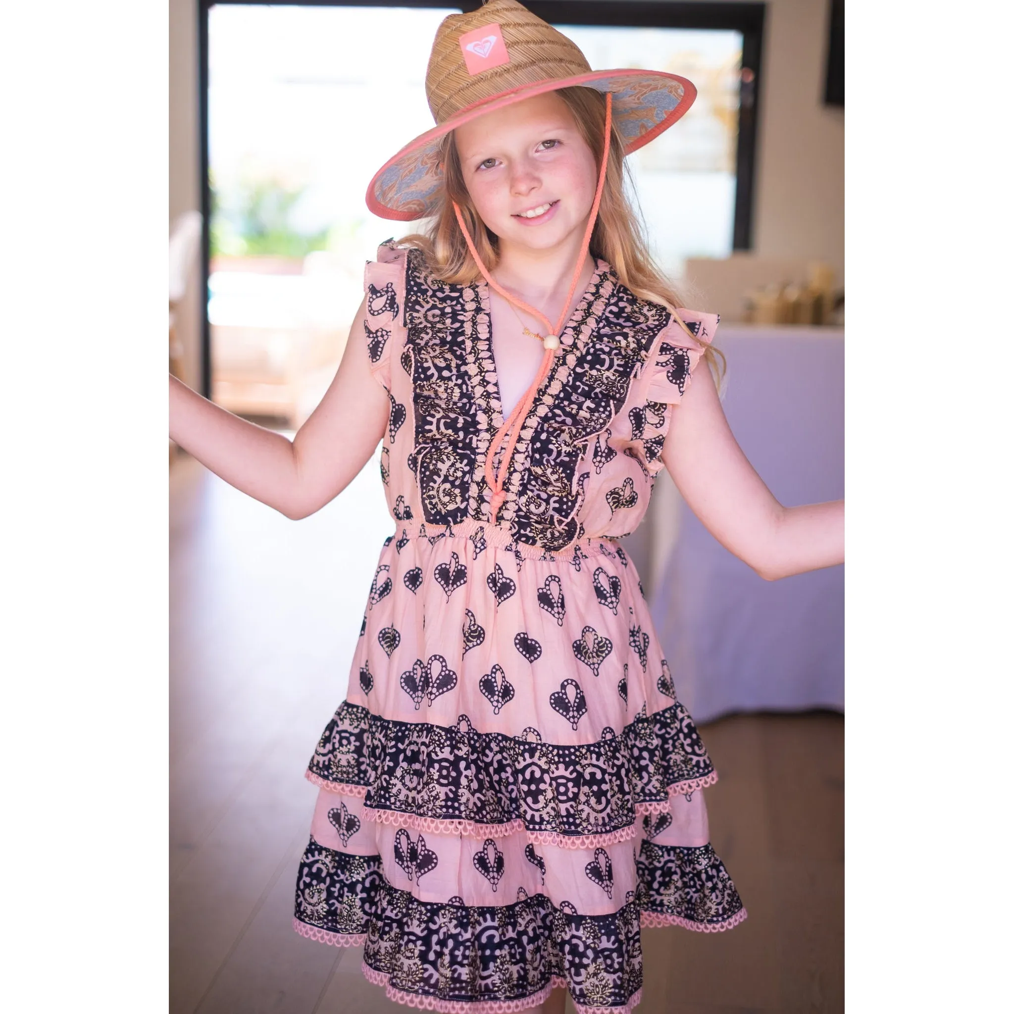 Peach/Black Rainey Mini Dress