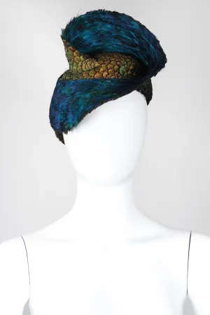 Peacock Swirl Capulet Hat