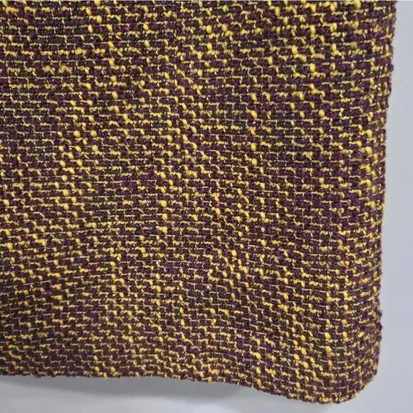 🐢 Pendleton Chartreuse/Eggplant Boucle Tweed Retro Pencil Skirt Size 6