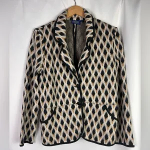 Pendleton Woolen Mills Grey Tan Black Patterned Blazer Jacket