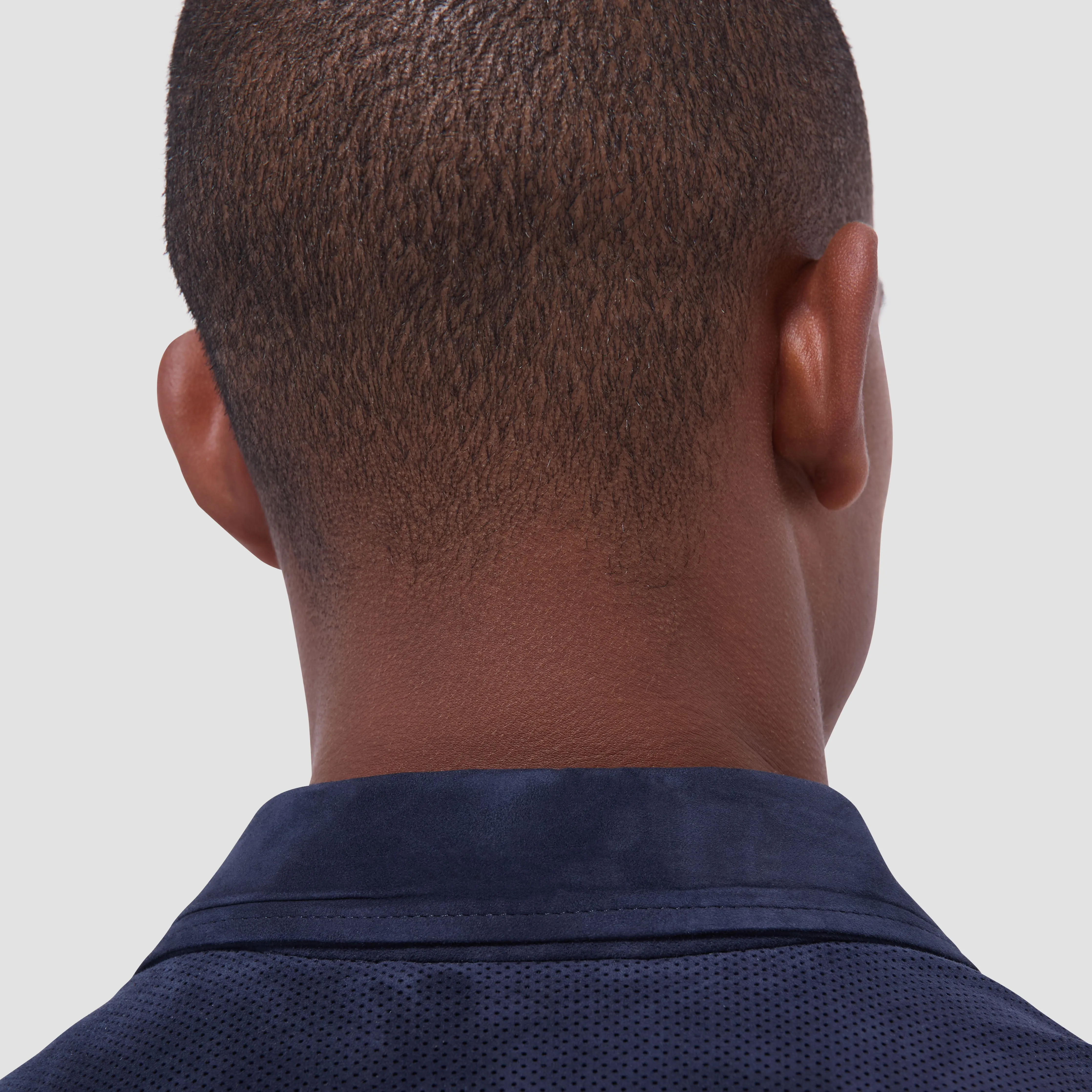 Perforated Suede Shirt Jacket