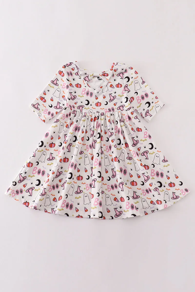 Pink Halloween Ruffle Dress