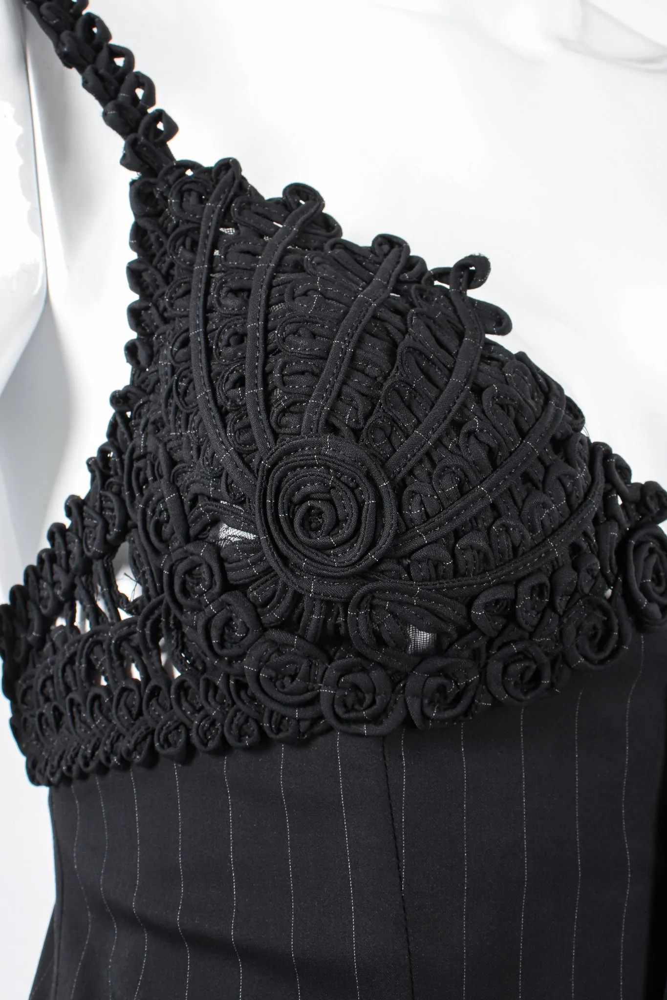 Pinstripe Bustier Bra Jacket