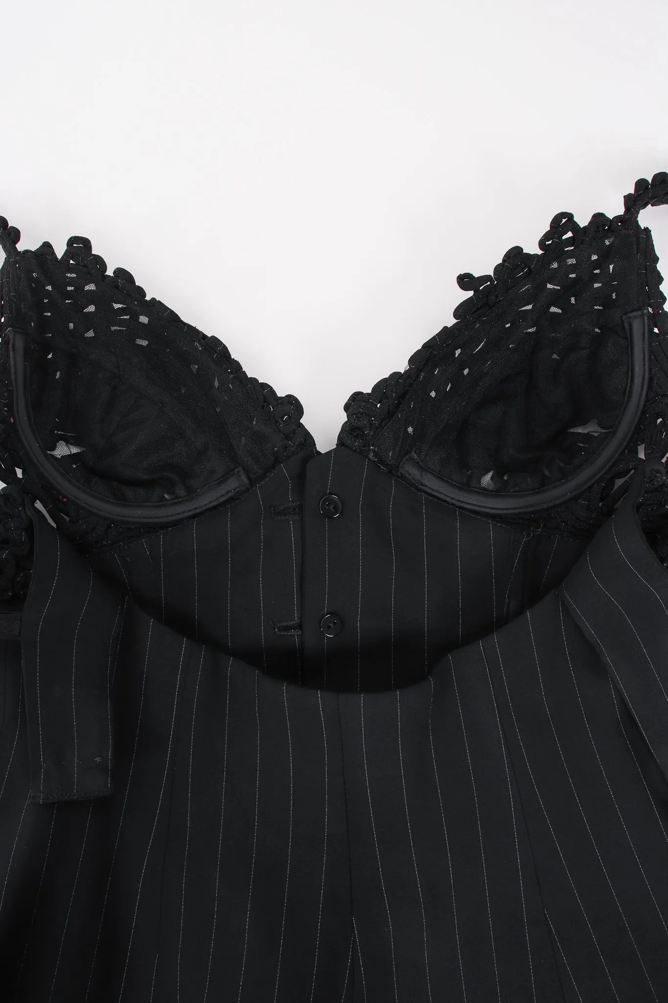 Pinstripe Bustier Bra Jacket