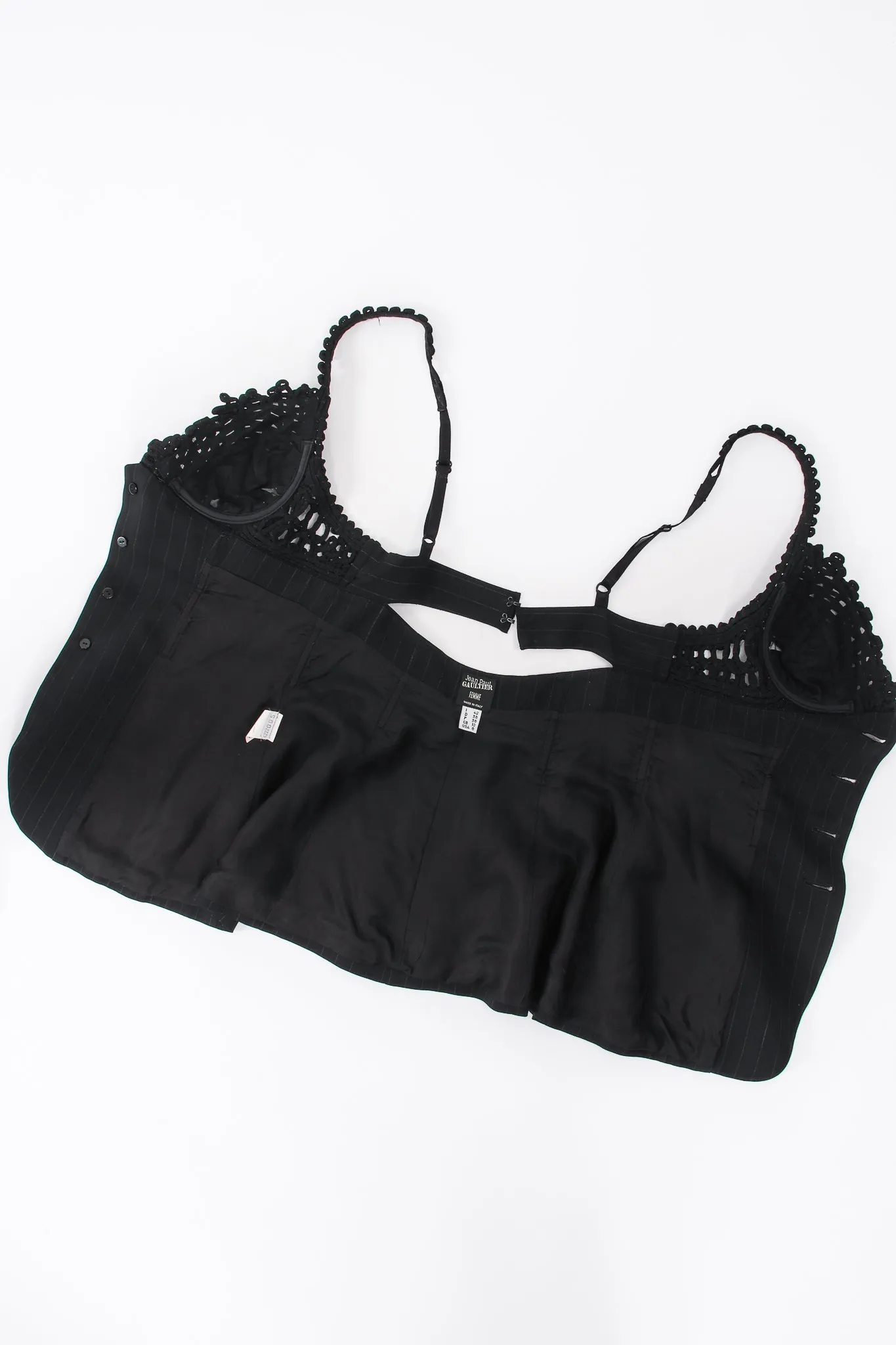 Pinstripe Bustier Bra Jacket