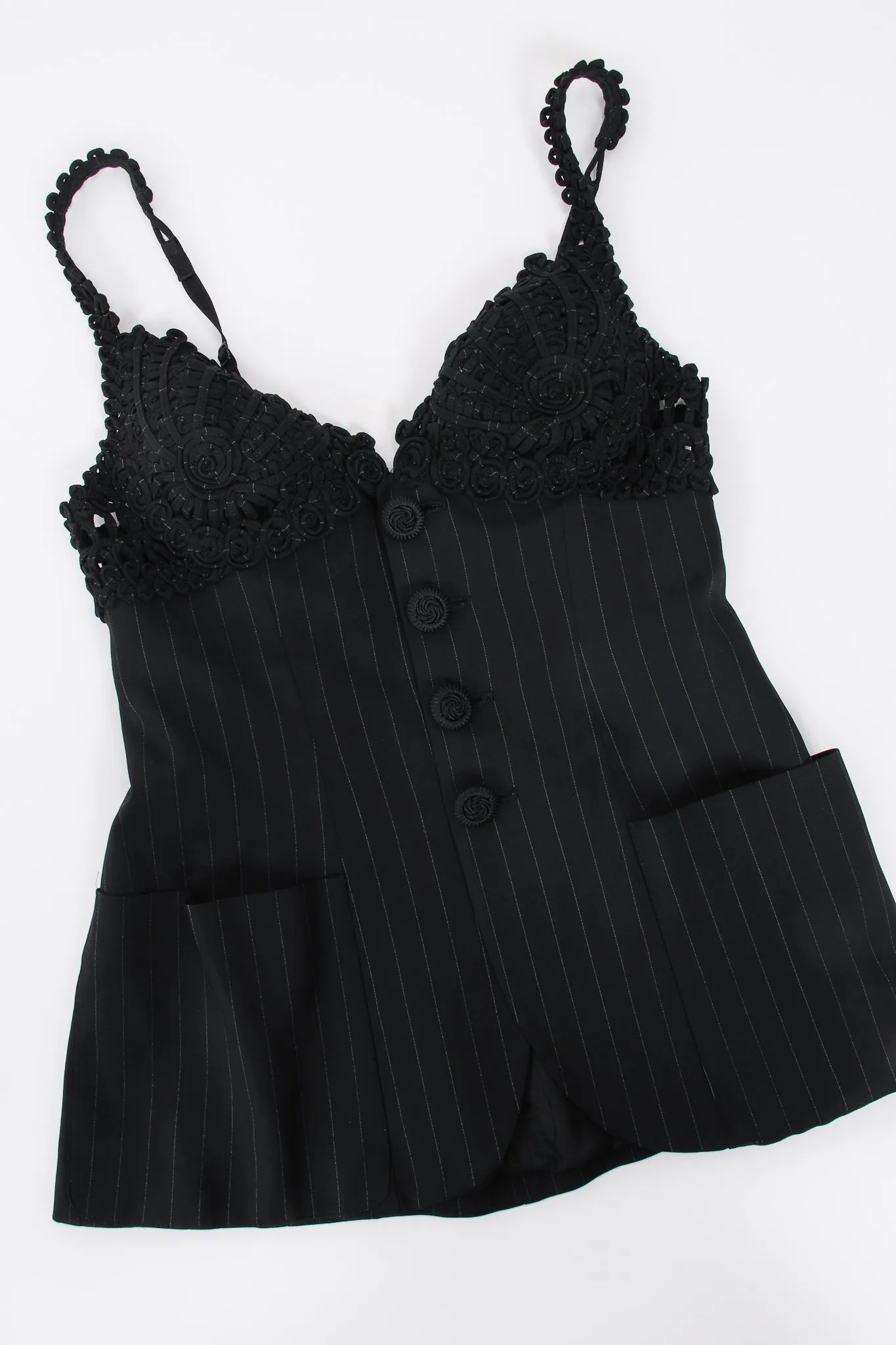 Pinstripe Bustier Bra Jacket
