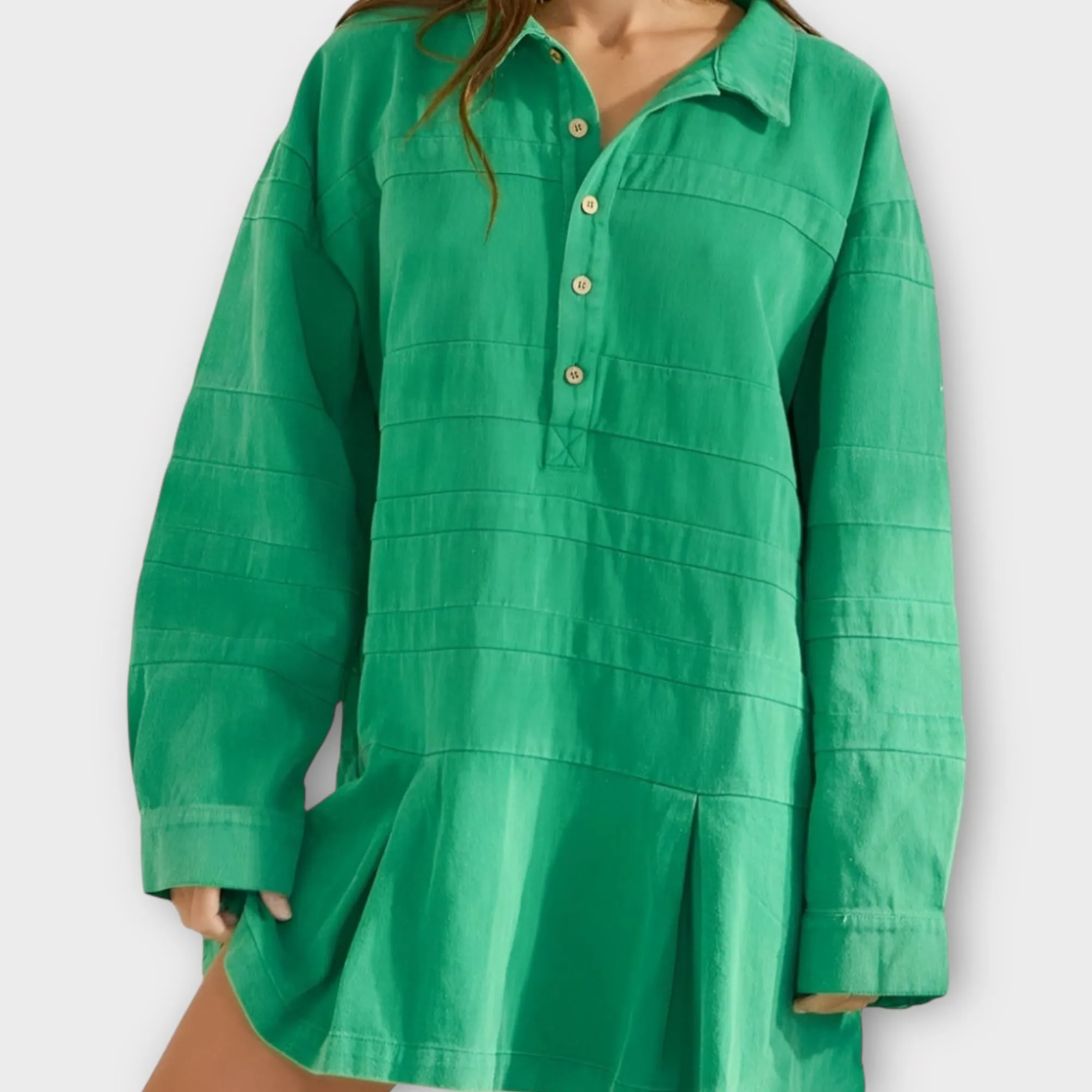 Pleated Hemline Dress