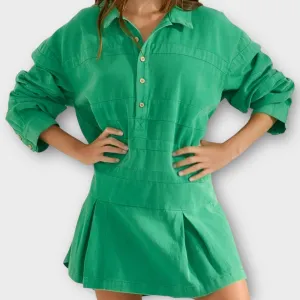 Pleated Hemline Dress