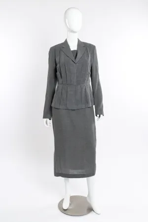 Pleated Jacket and Dress Set