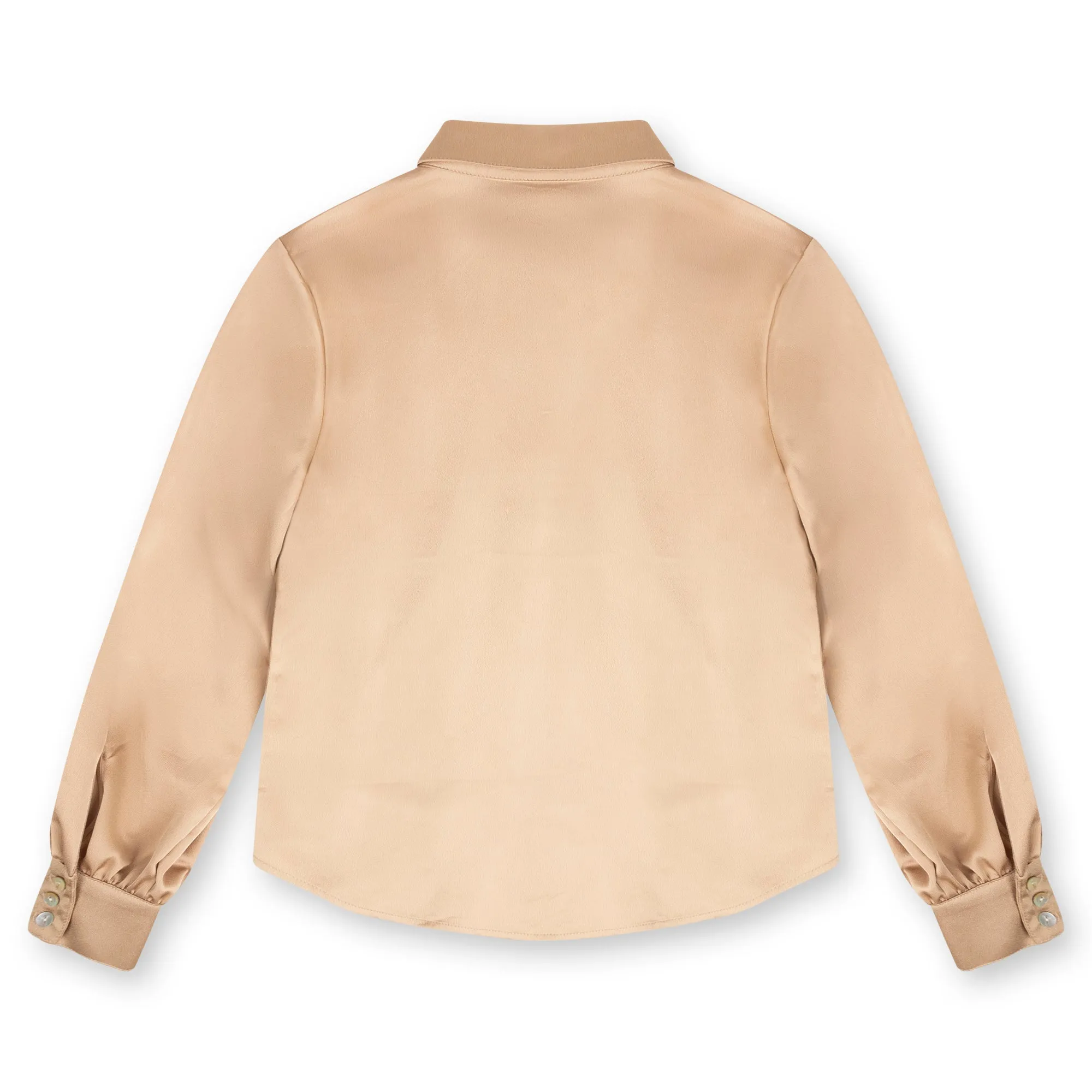 Point Satin Blouse in Stone